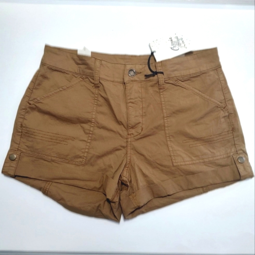 Cosmic Blue Love Women's Mustard Shorts Size 28